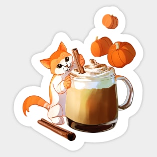 Pumpkin Spice Kitten Sticker